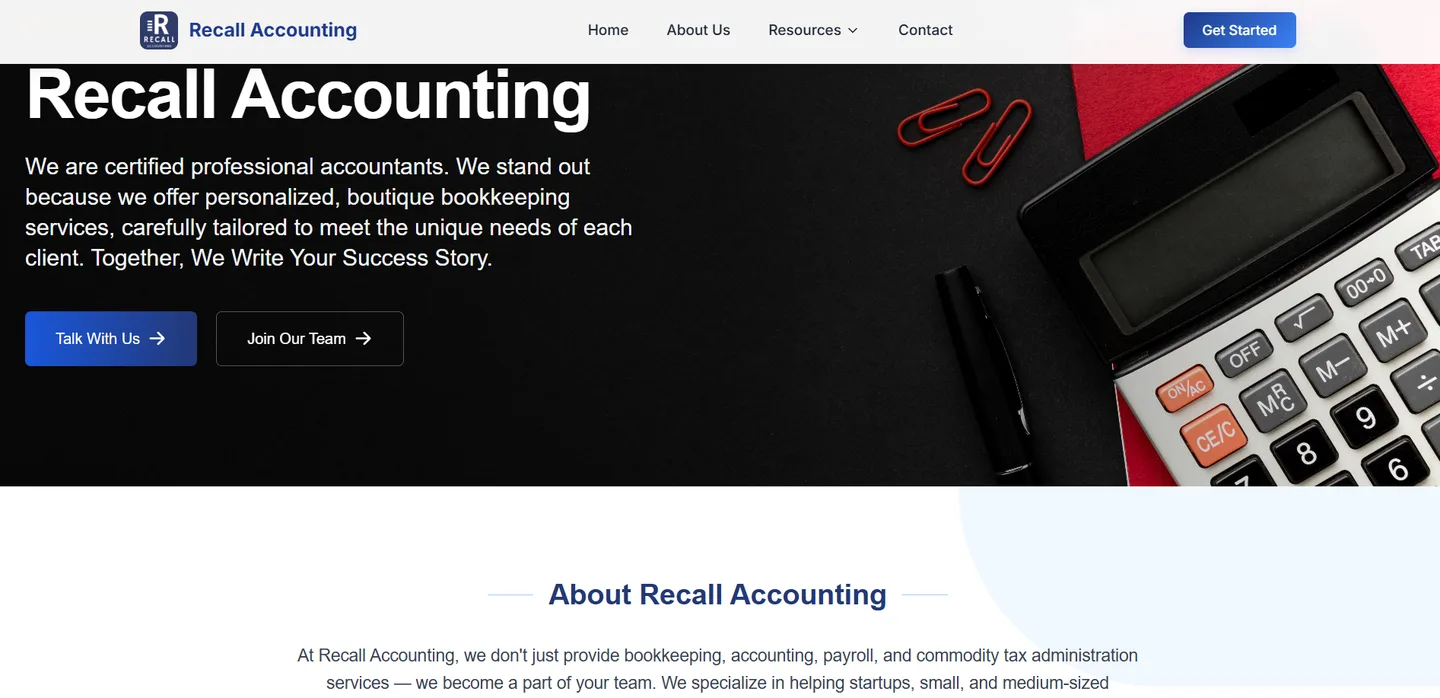 Recall Accounting screenshot 1